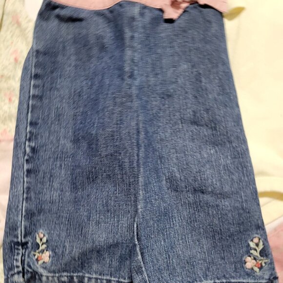 Gymboree Vintage Winter Berries Lot. Used 3-6 month denim pants, bodysuit, & hat - Picture 7 of 8